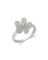 Bloomingdale's Fine Collection Pave Diamond Flower Ring