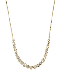 Bloomingdale's Fine Collection Diamond Graduated Bezel Collar Necklace
