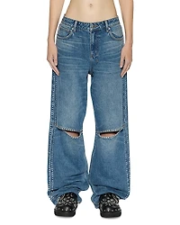 Ksubi High Rise Wide Leg Jeans