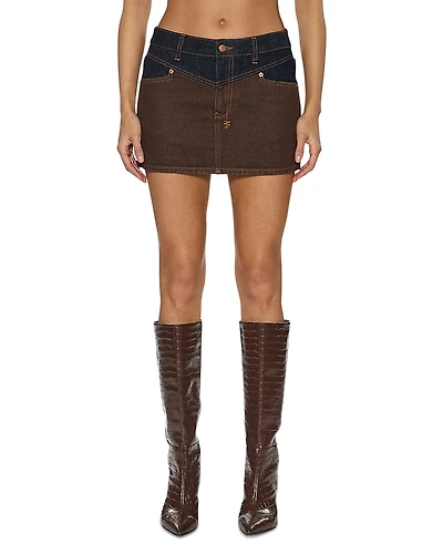 Ksubi Low Rider Denim Mini Skirt