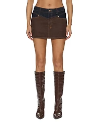 Ksubi Low Rider Denim Mini Skirt