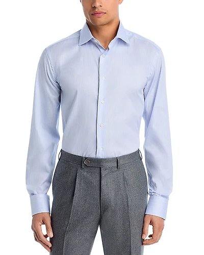 Canali Long Sleeve Button Front Shirt