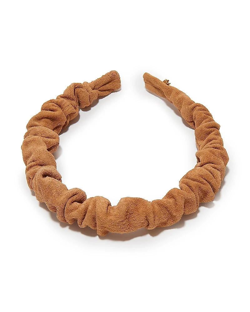 Lele Sadoughi Jessie Suede Scrunchie Headband