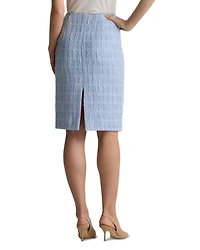 Textured Plaid Skirt