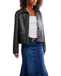 Free People Hera Faux Leather Jacket
