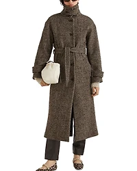 Marella Belted Herringbone Coat