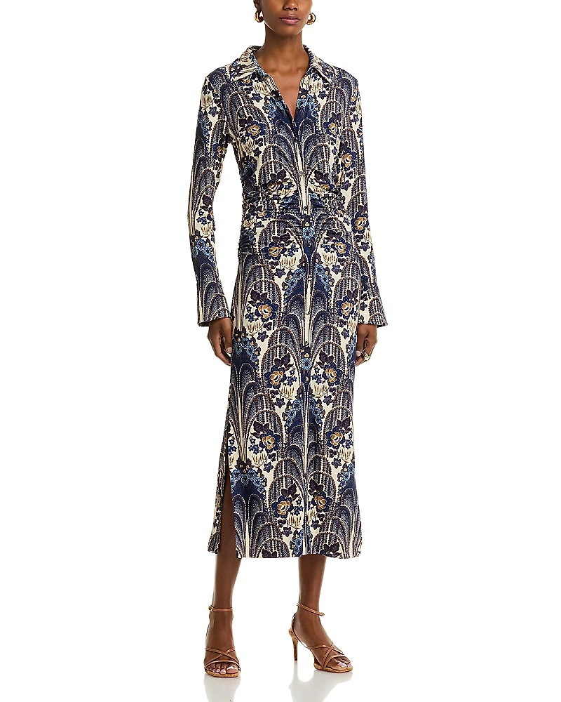 Cara Shirley Midi Collar Button Front Dress