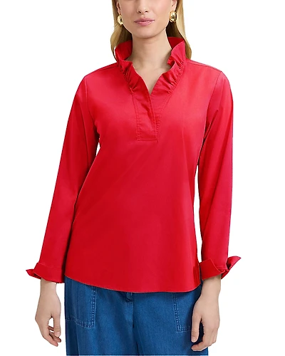 Foxcroft Tammy Long Sleeve Popover Top