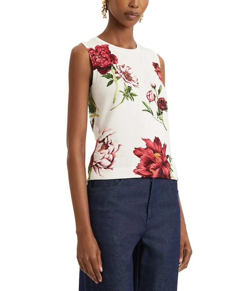 Peony Print Tank Top