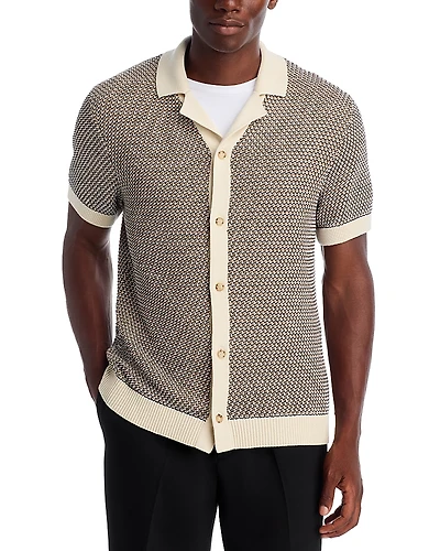 Boss Iconico Textured Short Sleeve Cardigan