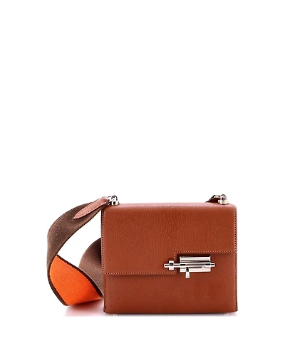 Pre-Owned HERMES Mini Verrou Bag Chevre Mysore and Canvas