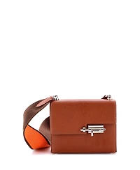 Pre-Owned HERMES Mini Verrou Bag Chevre Mysore and Canvas