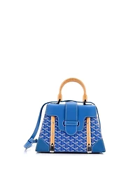 Pre-Owned Goyard Pm Saigon Top Handle Bag Coated Canvas with Leather