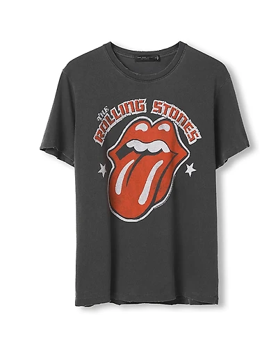 Junk Food Clothing Men's The Rolling Stones Hot Lip Stars Vintage Tee