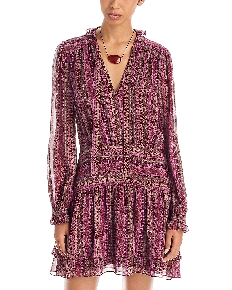 Paige Nantes Silk Mini Dress