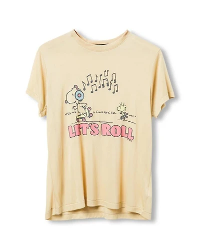 Women's Peanuts Let's Roll Vintage-like Tissue Tee