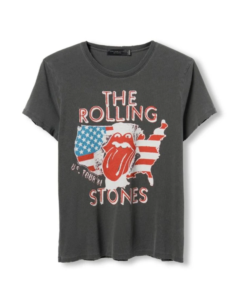 Women's Rolling Stones 1981 US Tour Vintage-like Tee