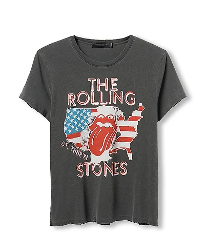 Junk Food Clothing Women's Rolling Stones 1981 Us Tour Vintage-like Tee