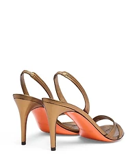 Women's Leather Mid-heel Sandal