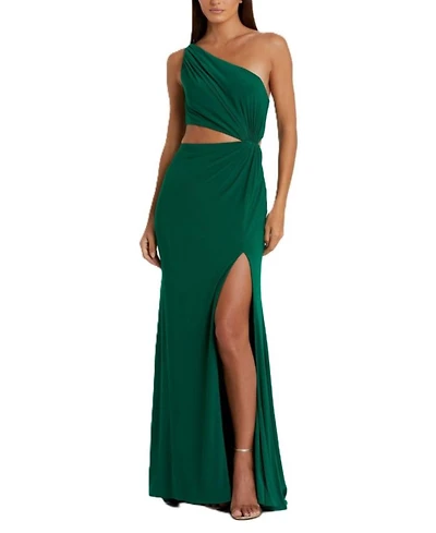 One Shoulder Ruched Cut Out Jersey Gown