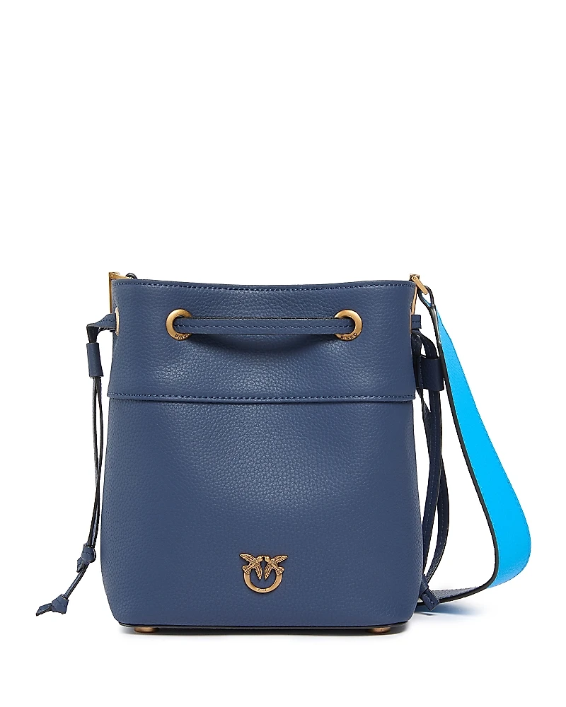 Pinko Secchiello Mini Double Leather Bucket Bag