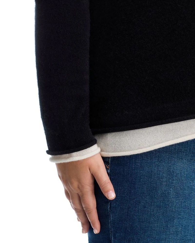Double Layer Cashmere Crewneck Sweater - Exclusive