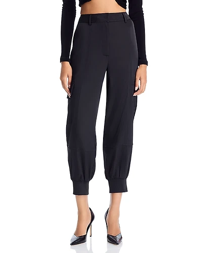 Aqua Satin Jogger Pants - Exclusive