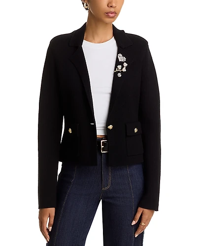 Cinq a Sept Laynee Cropped Knit Blazer