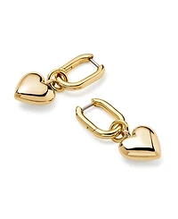 Gold Wesley Heart Earrings