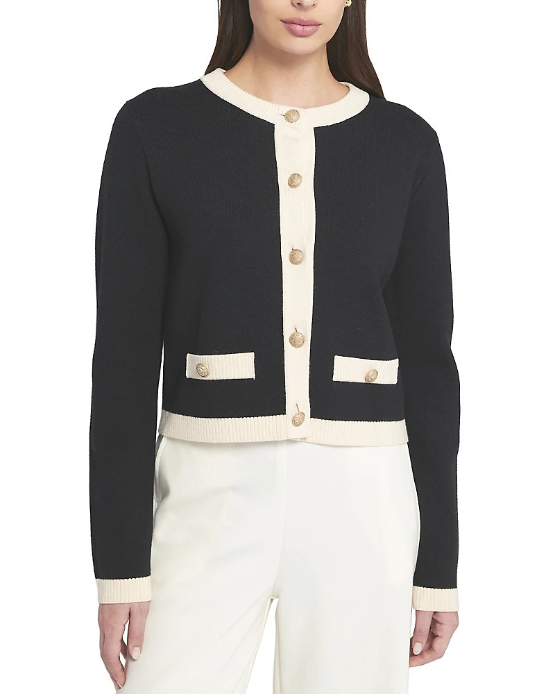 Elle Collection Fine Gauage Light Weight Framed Cardigan