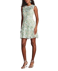 Tadashi Shoji Pyla 3D Floral Embroidered Mini Dress