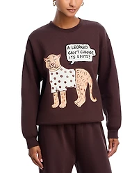 Aqua x Angelica Hicks Leopard Can't Change Its Spots Sweatshirt - Exclusive