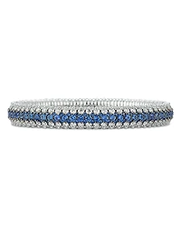Roberto Demeglio 18K White Gold Giotto Blue Sapphire & Diamond Multirow Stretch Bracelet