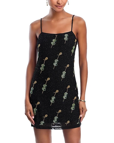 Aqua x Angelica Hicks Dirty Olive Sleeveless Mini Dress - Exclusive