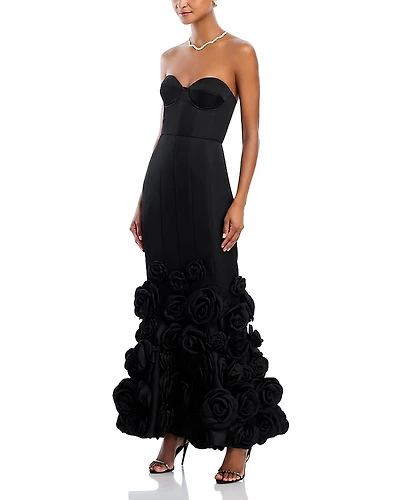 Aqua x Angelica Hicks Rosette Gown - Exclusive