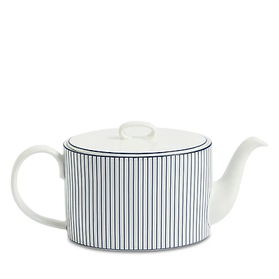 Wedgwood Gio Teapot, Pinstripe White