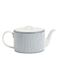 Wedgwood Gio Teapot, Pinstripe White