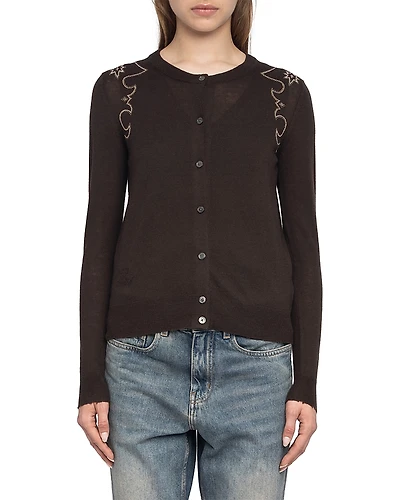 Zadig & Voltaire Missya Cp West Embellished Cashmere Cardigan