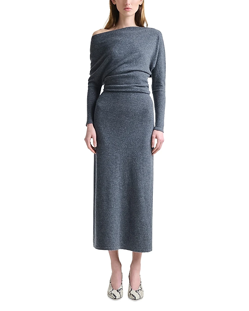 Altuzarra Kasos Cashmere Off The Shoulder Dress