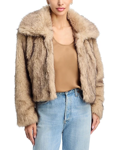 Aqua Faux Fur Coat - Exclusive