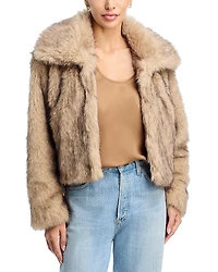 Aqua Faux Fur Coat - Exclusive