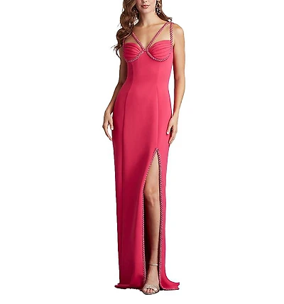 Tadashi Shoji Bia Spaghetti Strap Gown