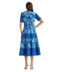 Elu Floral Print Midi Dress