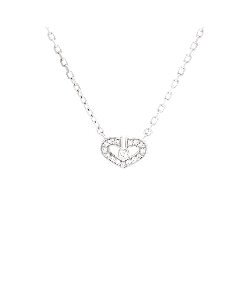 Pre-Owned Cartier C Heart de Cartier Pendant Necklace 18K White Gold with Diamonds