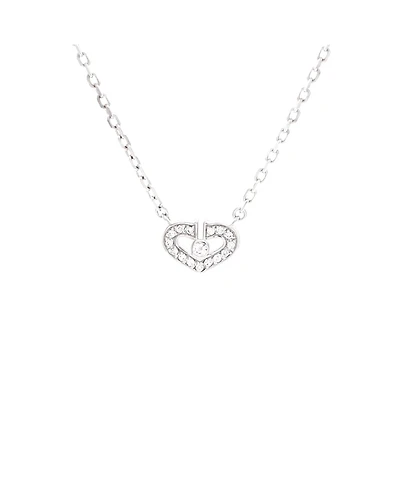 Pre-Owned Cartier C Heart de Cartier Pendant Necklace 18K White Gold with Diamonds