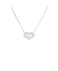 Pre-Owned Cartier C Heart de Cartier Pendant Necklace 18K White Gold with Diamonds