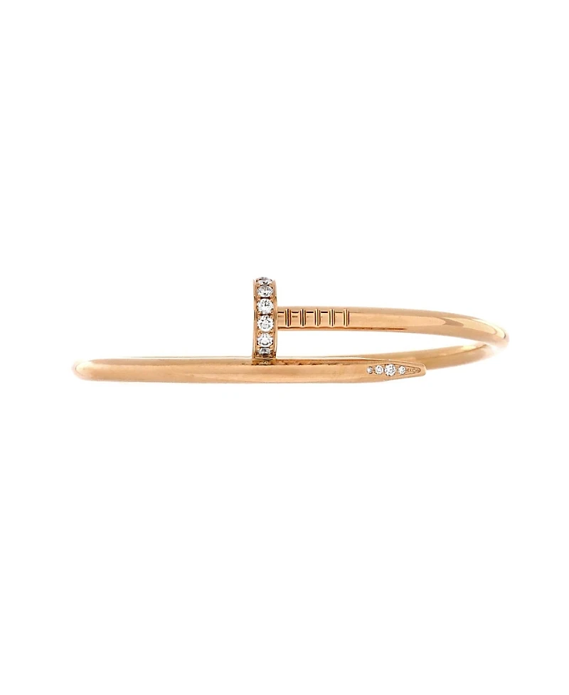 Pre-Owned Cartier Classic Juste un Clou Bracelet 18K Rose Gold with Diamonds