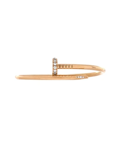 Pre-Owned Cartier Classic Juste un Clou Bracelet 18K Rose Gold with Diamonds