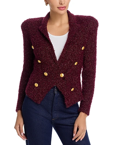 L'Agence Bethany Knit Double Breasted Blazer