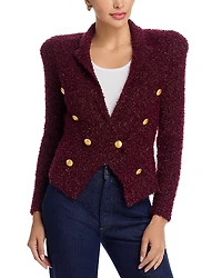 L'Agence Bethany Knit Double Breasted Blazer